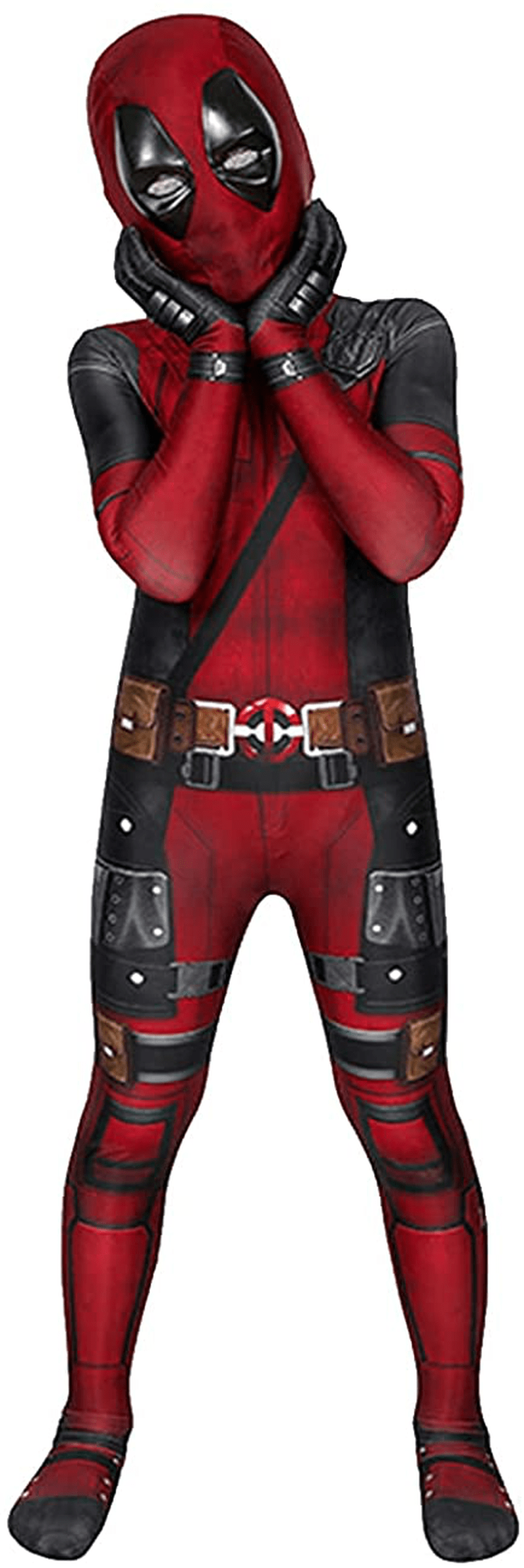 ugoccam Superhero Kids Bodysuit 3D Style Halloween Cosplay Costumes Apparel & Accessories > Costumes & Accessories > Costumes ugoccam Red/Black Kids-XS(Height:37-42Inch) 