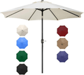 UHINOOS 9FT Patio Umbrella, Outdoor Umbrella with Crank and 8 Ribs, Polyester Aluminum Alloy Pole Tilt Button Outside Table Umbrella, Fade Resistant Water Proof Patio Table Umbrella (Green) Home & Garden > Lawn & Garden > Outdoor Living > Outdoor Umbrella & Sunshade Accessories UHINOOS Ivory  
