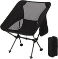 Ultralight Camping Chair, Outdoor Compact Folding Chairs, Camp Chair Supports 220 Lbs with Side Pockets, Quick Setup Backpacking Chairs for Camping, BBQ, Beach, Travel, Picnic (Red) Sporting Goods > Outdoor Recreation > Camping & Hiking > Camp Furniture Moiatoo Black  