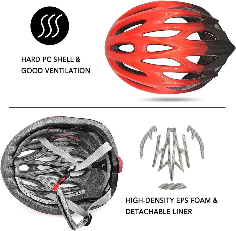 Ultralight Cycling Helmet Adjustable Bike Bicycle Helmet for Women Men CE Certified Mountain Road Bicycle Helmet