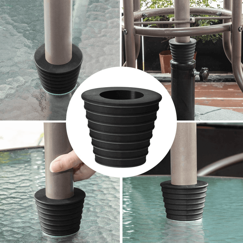 Umbrella Cone Wedge Fits Umbrella Pole Diameter 1.5 Inch/ 38 mm, for Patio Table Hole Opening or Parasol Base Stand 1.94 to 2.7 Inch (2, Black) Home & Garden > Lawn & Garden > Outdoor Living > Outdoor Umbrella & Sunshade Accessories Pelopy   
