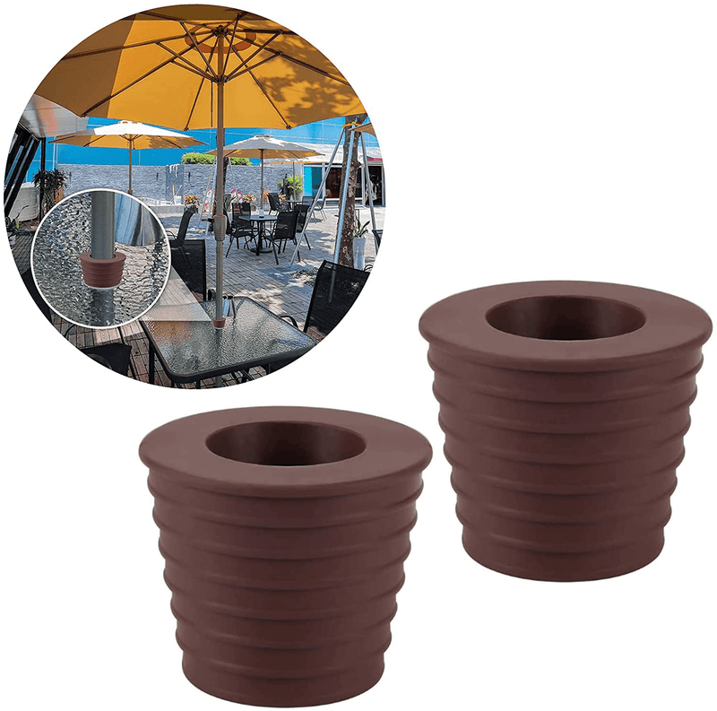 Umbrella Cone Wedge for Patio Table Hole Opening or Parasol Base Stand 1.9 to 2.7 Inch Umbrella Pole Diameter 1 1/2 Inch （Black） Home & Garden > Lawn & Garden > Outdoor Living > Outdoor Umbrella & Sunshade Accessories TITE Dark brown 2 packs  