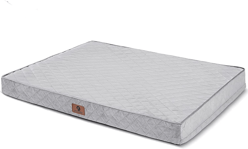 Umchord Large Orthopedic Dog Bed for Large Dogs, Thick Egg Crate Memory Foam Dog Bed for Joint Relief, Quilted Plush Dutch Velvet Top with Removable Washable Cover & Non-Slip Bottom