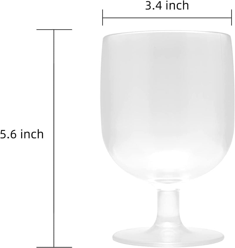 Unbreakable 15-Ounce Acrylic Plastic Red Wine Glass - Shatterproof, Reusable, Dishwasher Safe, BPA Free(Set of 6) (SMOKE, 6)