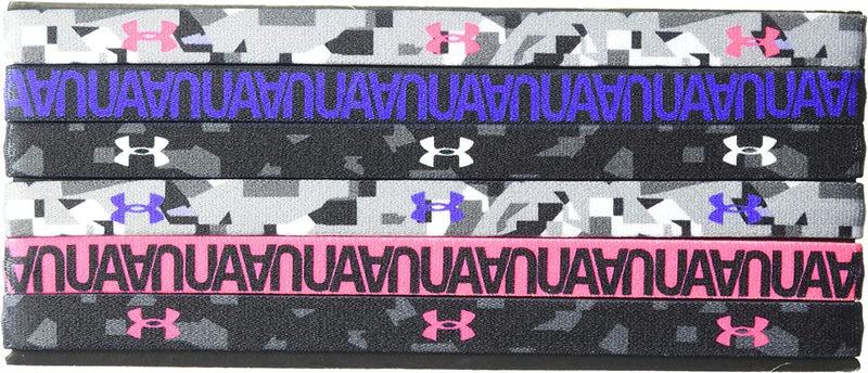 Under Armour Girls' Graphic Headbands 6-Pack Sporting Goods > Outdoor Recreation > Winter Sports & Activities Under Armour Apparel Black (011)/Penta Pink One Size 