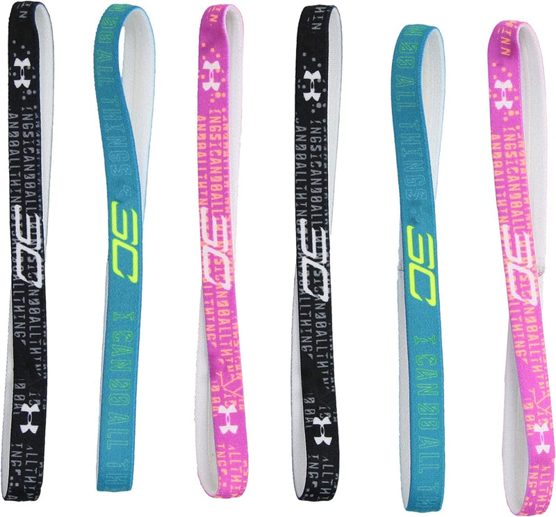 Under Armour Girls' Graphic Headbands 6-Pack Sporting Goods > Outdoor Recreation > Winter Sports & Activities Under Armour Apparel Fluo Fuchsia (566)/White One Size 