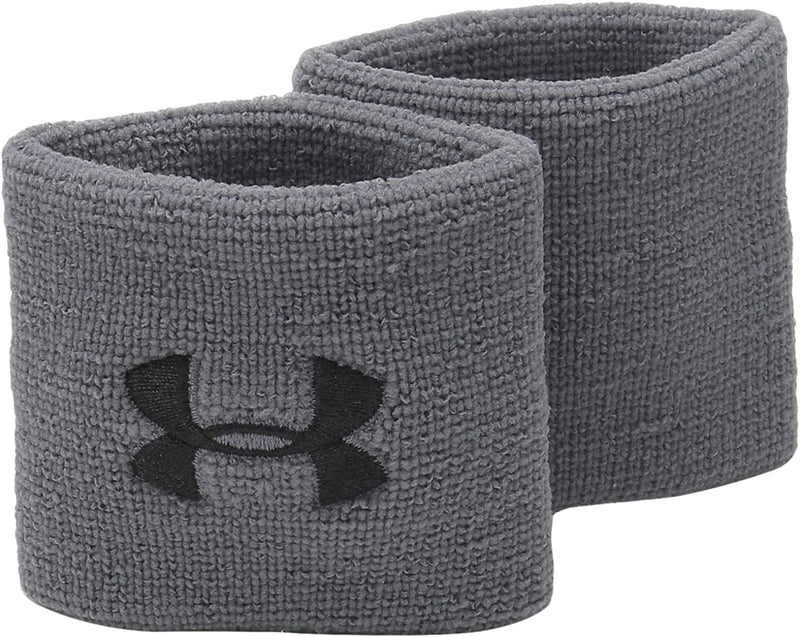 Under Armour Men'S 3-Inch Performance Wristband 2-Pack Sporting Goods > Outdoor Recreation > Winter Sports & Activities Under Armour Accessories Graphite (040)/Black One Size 