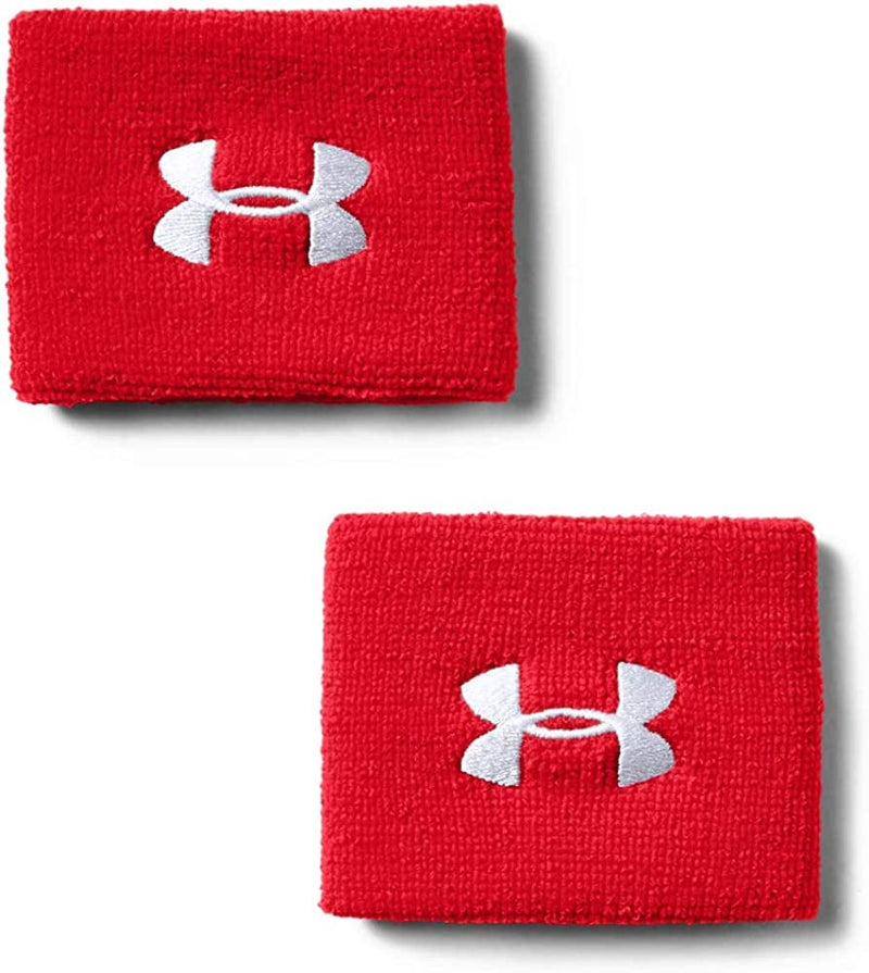 Under Armour Men'S 3-Inch Performance Wristband 2-Pack Sporting Goods > Outdoor Recreation > Winter Sports & Activities Under Armour Accessories Red (600)/White One Size 