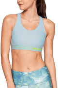 Under Armour Women's Armour Mid Keyhole Sports Bra Apparel & Accessories > Clothing > Underwear & Socks > Bras Under Armour Blue (451)/High-vis Yellow X-Large 