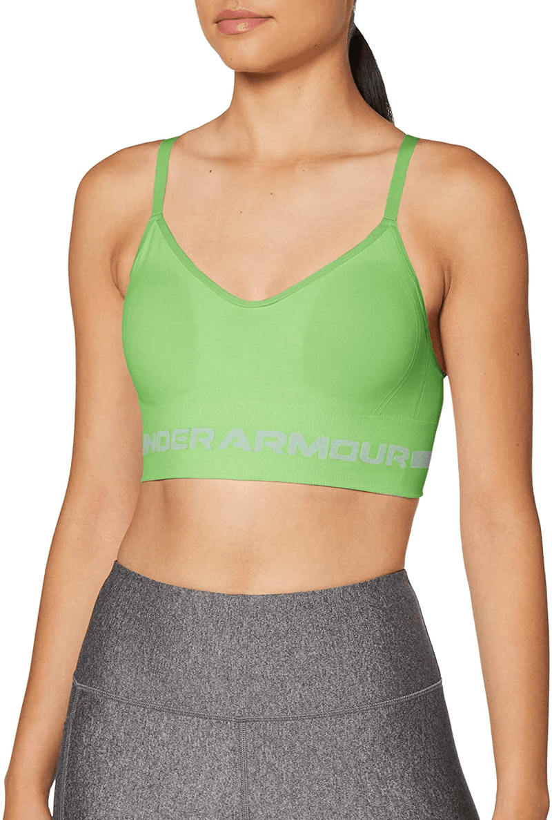Under Armour Women's Seamless Low Impact Long Bra Apparel & Accessories > Clothing > Underwear & Socks > Bras Under Armour Apparel Summer Lime (162)/White Small 