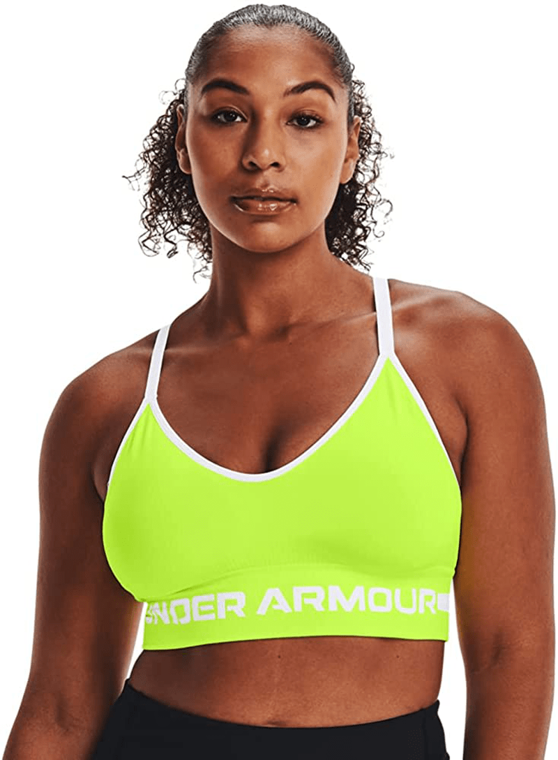 Under Armour Women's Seamless Low Impact Long Bra Apparel & Accessories > Clothing > Underwear & Socks > Bras Under Armour High-vis Yellow (731)/White Large 
