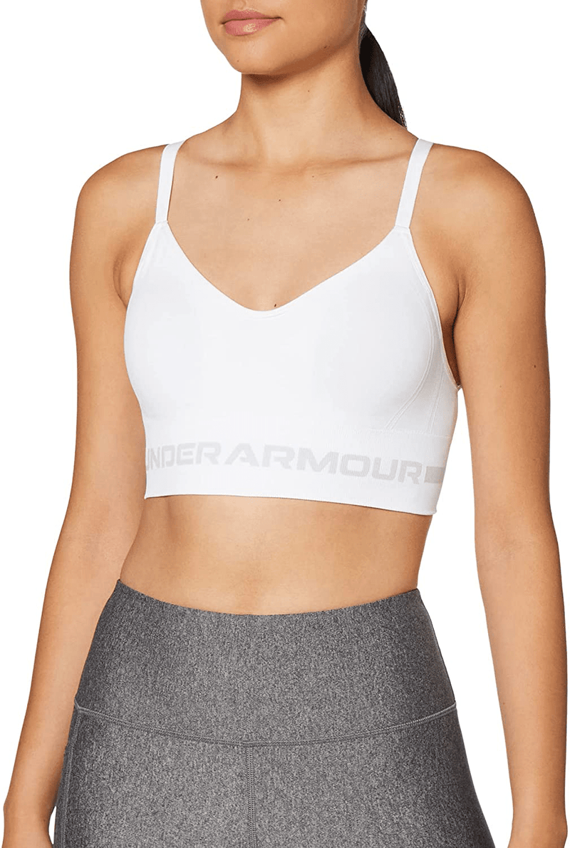 Under Armour Women's Seamless Low Impact Long Bra Apparel & Accessories > Clothing > Underwear & Socks > Bras Under Armour White (100)/Halo Gray X-Small 