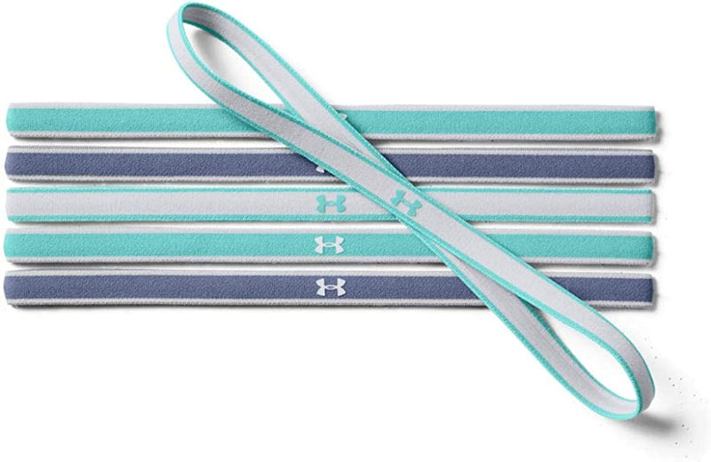 Under Armour Womens Mini Athletic Headbands, 6-Pack Sporting Goods > Outdoor Recreation > Winter Sports & Activities Under Armour Accessories Radial Turquoise (482)/Halo Gray One Size 