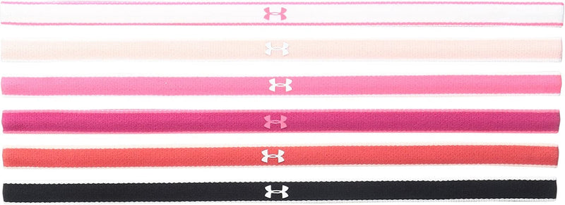 Under Armour Womens Mini Athletic Headbands, 6-Pack Sporting Goods > Outdoor Recreation > Winter Sports & Activities Under Armour Accessories White (100)/Pink Shock One Size 