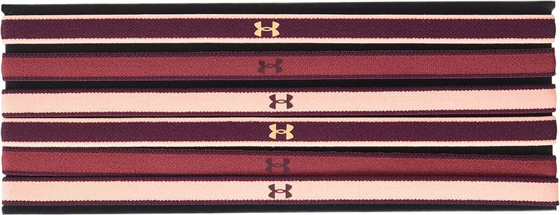 Under Armour Womens Mini Athletic Headbands, 6-Pack Sporting Goods > Outdoor Recreation > Winter Sports & Activities Under Armour Accessories Dark Maroon (602)/Peach Horizon One Size 