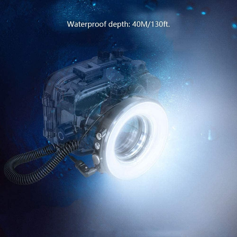 Underwater Flash Light, Energy Saving Efficient LED Camera Housing Light Auto Shut down Heat Resistant for Underwater Shooting