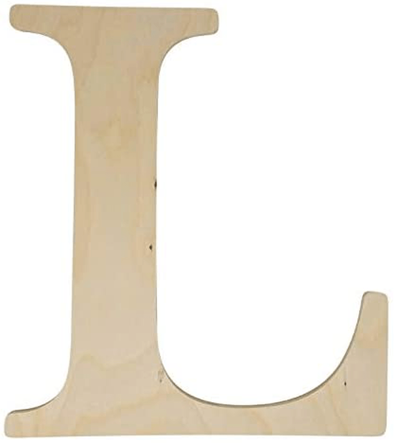 Unfinished Wooden Letter for Wedding Guestbook or Wall Decor (24") (Letter S) Home & Garden > Decor > Seasonal & Holiday Decorations Custom WoodWorks Letter L  