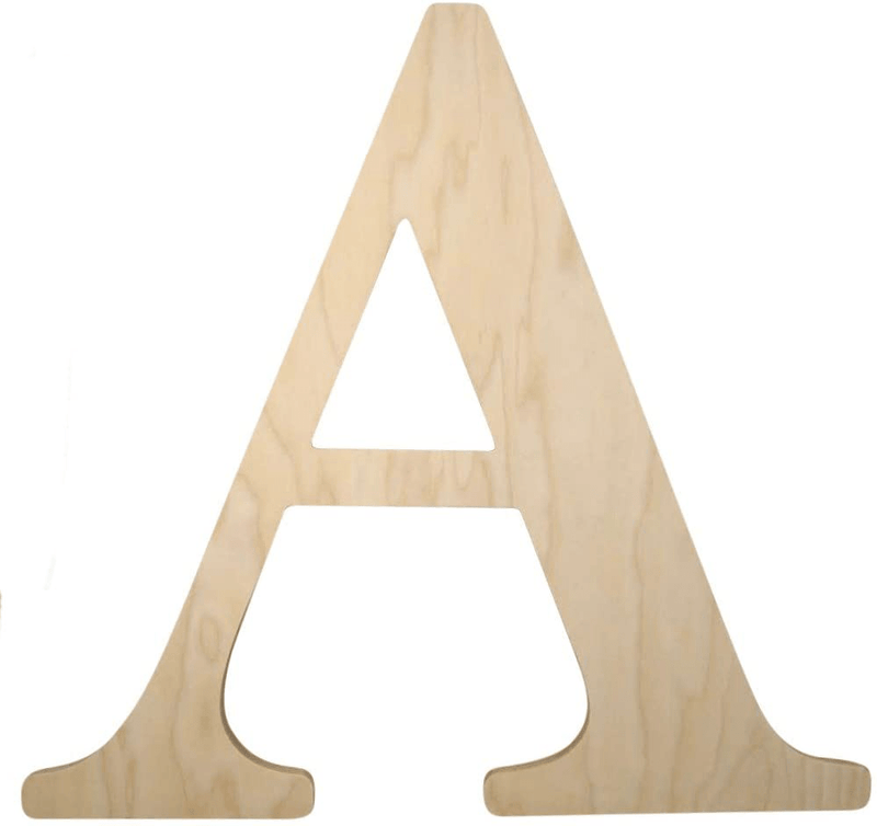 Unfinished Wooden Letter for Wedding Guestbook or Wall Decor (24") (Letter S) Home & Garden > Decor > Seasonal & Holiday Decorations Custom WoodWorks Letter A  