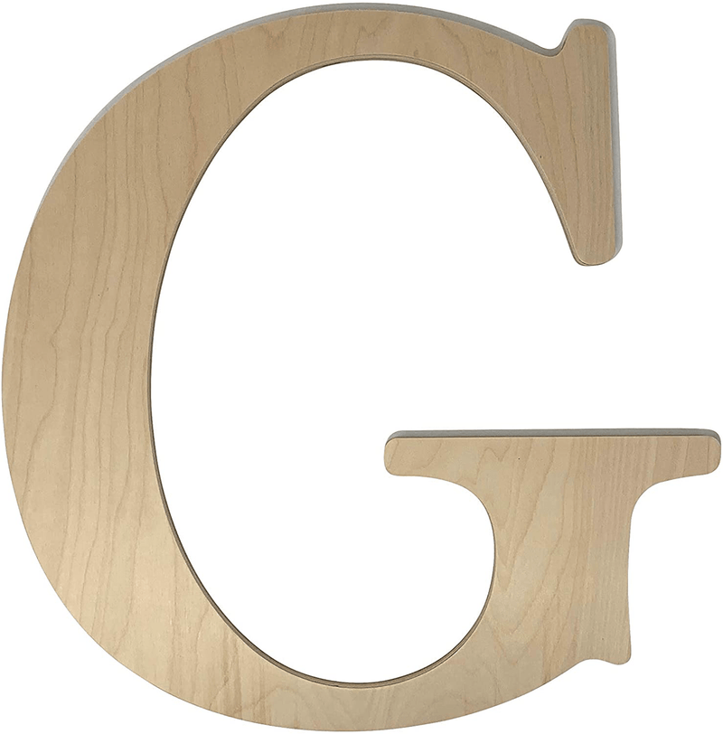 Unfinished Wooden Letter for Wedding Guestbook or Wall Decor (24") (Letter S) Home & Garden > Decor > Seasonal & Holiday Decorations Custom WoodWorks Letter G  