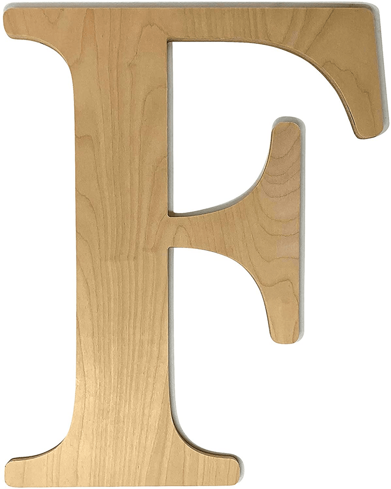 Unfinished Wooden Letter for Wedding Guestbook or Wall Decor (24") (Letter S) Home & Garden > Decor > Seasonal & Holiday Decorations Custom WoodWorks Letter F  