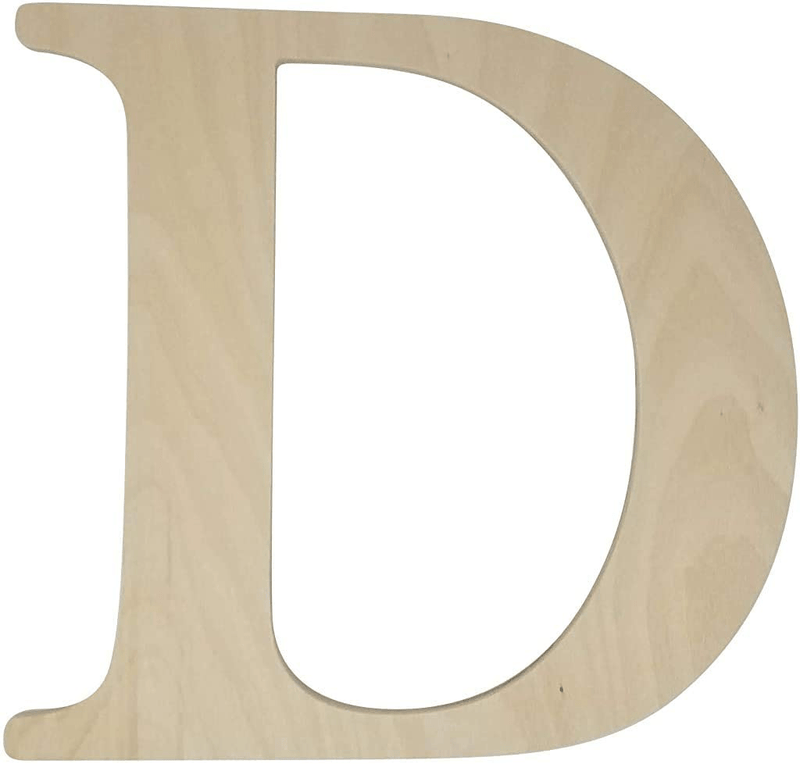 Unfinished Wooden Letter for Wedding Guestbook or Wall Decor (24") (Letter S) Home & Garden > Decor > Seasonal & Holiday Decorations Custom WoodWorks Letter D  