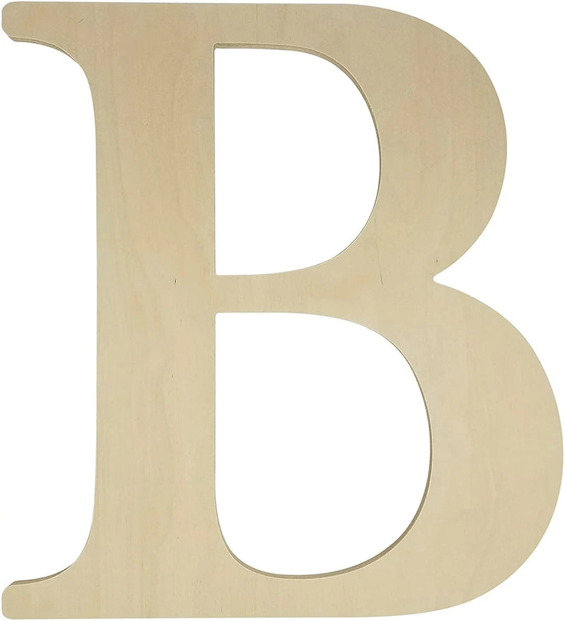 Unfinished Wooden Letter for Wedding Guestbook or Wall Decor (24") (Letter S) Home & Garden > Decor > Seasonal & Holiday Decorations Custom WoodWorks Letter B  