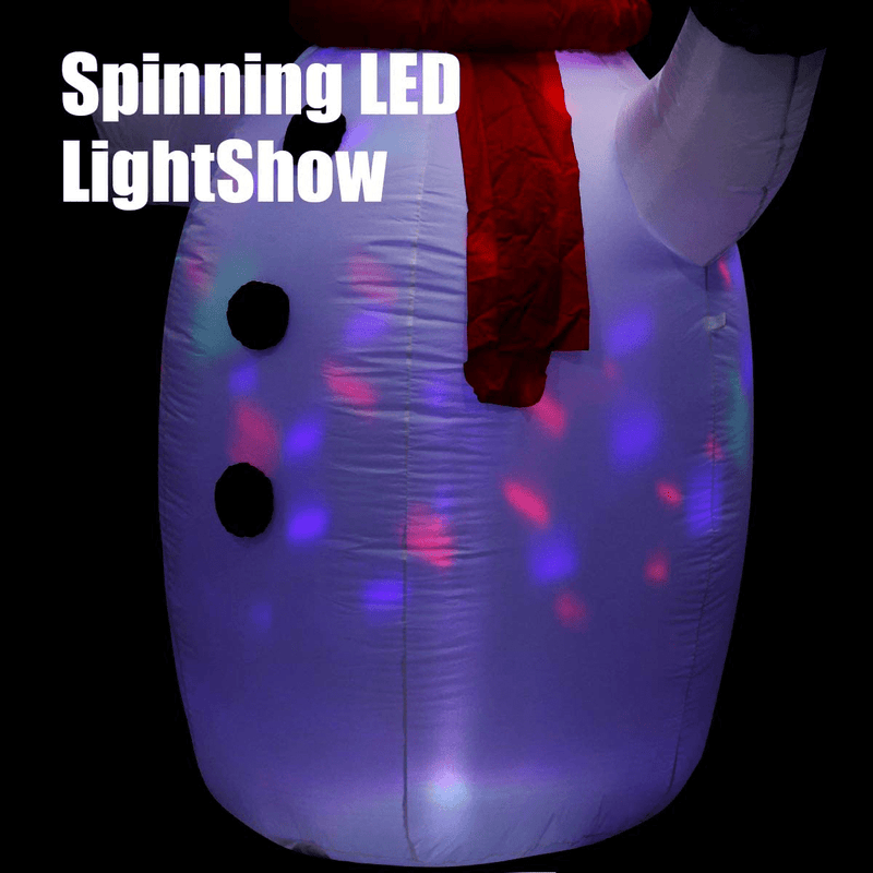 UNIFEEL 8ft Airblown Snowman with Kaleidoscope Lightshow Colorful Light Merry Christmas Inflatable Lighted Yard Decoration with Blower and Adaptor for Winter Indoor Porch Outdoor Decor Home & Garden > Decor > Seasonal & Holiday Decorations& Garden > Decor > Seasonal & Holiday Decorations UNIFEEL   