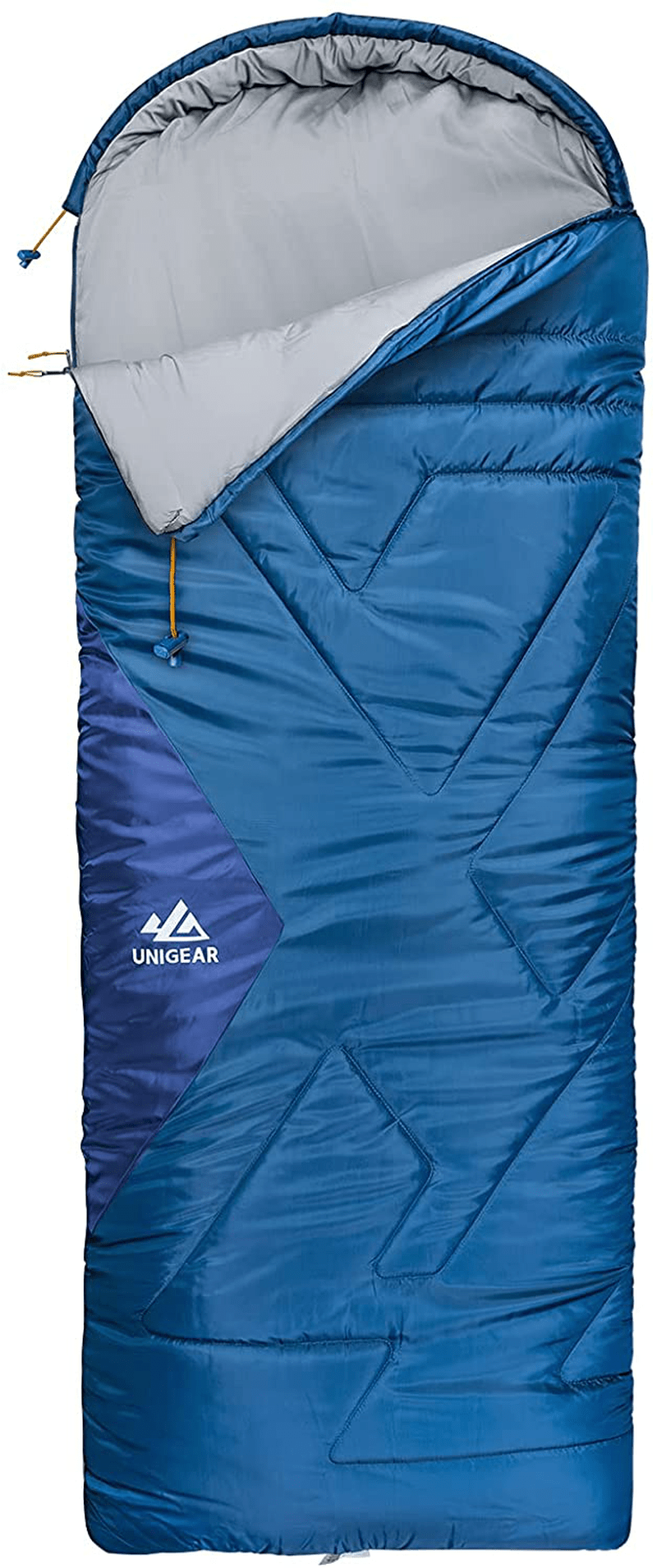 Unigear Camfy Bed 30°F Sleeping Bag – Premium Comfortable Sleeping Bag for Adults and Kids – Lightweight Portable for 3 Season Camping Sporting Goods > Outdoor Recreation > Camping & Hiking > Sleeping Bags Unigear Light Blue Regular 
