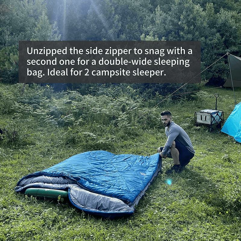 Unigear Camfy Bed 30°F Sleeping Bag – Premium Comfortable Sleeping Bag for Adults and Kids – Lightweight Portable for 3 Season Camping Sporting Goods > Outdoor Recreation > Camping & Hiking > Sleeping Bags Unigear   
