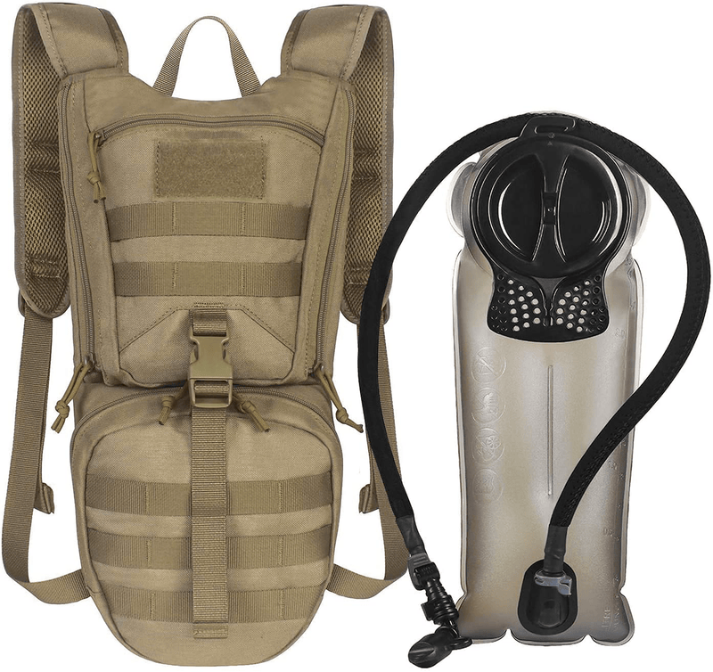 Unigear Tactical Hydration Packs Backpack 1050D with 2.5L Water Bladder, Thermal Insulation Pack Keeps Liquid Cool up to 4 Hours for Hiking, Cycling, Hunting and Climbing Sporting Goods > Outdoor Recreation > Camping & Hiking > Hiking Poles Unigear Tan  