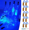 UNIQLED 10 Packs 20 LED Wine Bottle Cork Starry String Lights Battery Operated Fairy Night Wire Lights for DIY Wedding Decor Party Christmas Holiday Decoration (Blue)