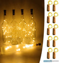 UNIQLED 10 Packs 20 LED Wine Bottle Cork Starry String Lights Battery Operated Fairy Night Wire Lights for DIY Wedding Decor Party Christmas Holiday Decoration (Blue) Home & Garden > Lighting > Light Ropes & Strings UNIQLED Warm White  