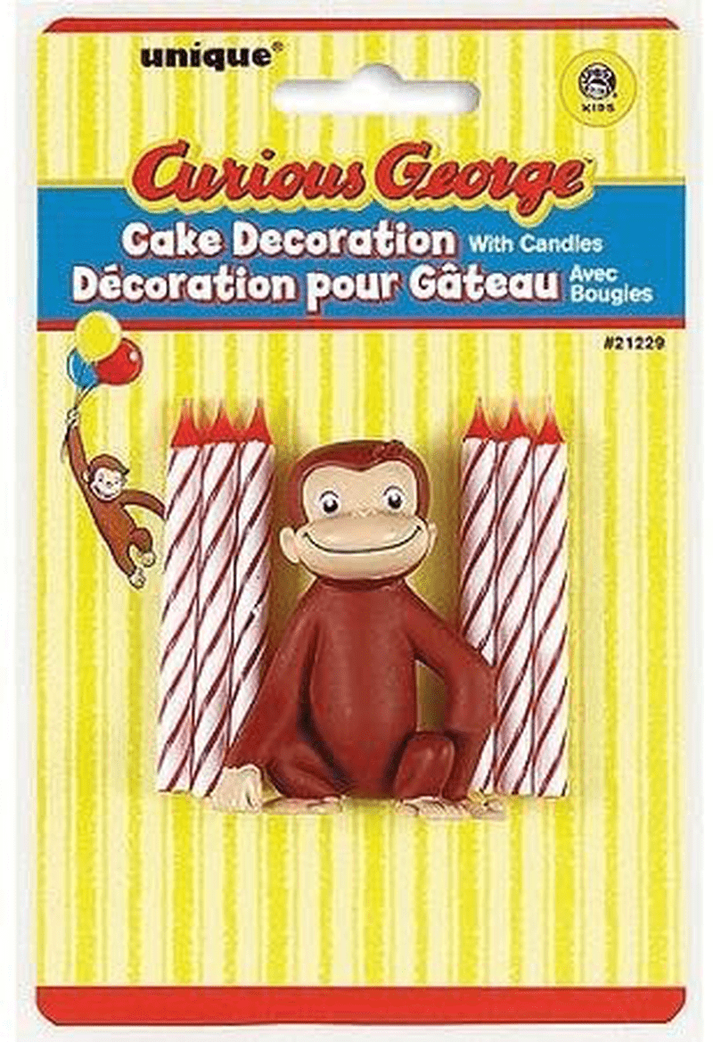 Unique Industry, Curious George Candles and Cake Topper, 6-piece Set Home & Garden > Decor > Home Fragrances > Candles U.N.   