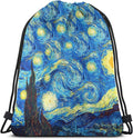 Unique Tye Dye Art Drawstring Backpack String Bags Resistant Foldable for Sport Gym Beach Yoga Travel Home & Garden > Household Supplies > Storage & Organization FEAIYEA Blue512  