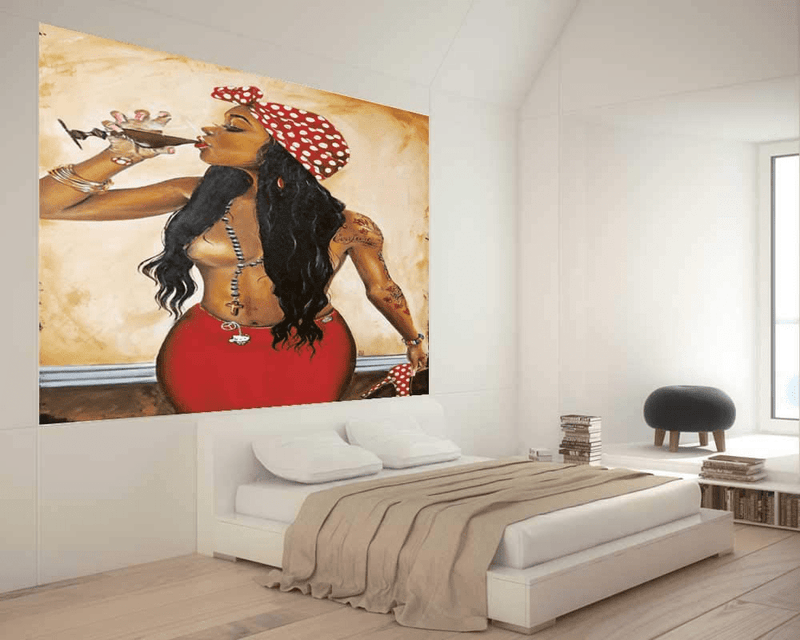Unitendo African American Black Girl Colourful Print Wall Hanging Tapestries Indian Polyester Picnic Bedsheet Afro Wall Art Decor Hippie Tapestry, 60''X 80'' Sexy Laday. Home & Garden > Decor > Artwork > Decorative Tapestries Unitendo   