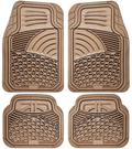 Universal Rubber Floor Mats All Season Custom Fit All Cars 4 Piece Grey Vehicles & Parts > Vehicle Parts & Accessories > Motor Vehicle Parts > Motor Vehicle Seating AG PARTS ONLINE BEIGE  