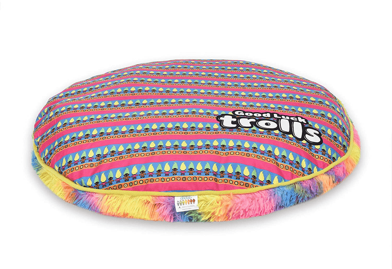 Universal Studios Trolls Dog Napper Bed | Soft Dog Bed, Multicolor Rainbow Dog Bed | Comfortable Dog Bed for Dogs | Pet Bed, Dog Mat, Crate Bed, Puppy Bed, Trolls Dog Bed, One Size (FF16803)