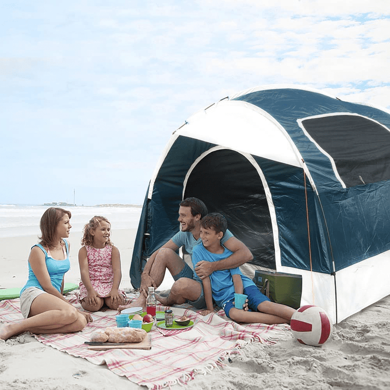 Universal SUV Family Camping Tent - up to 6-Person Sleeping Capacity，Universal Fit, Blue,Gery, Suitable Camping Traveling Family Outdoor Activities Sporting Goods > Outdoor Recreation > Camping & Hiking > Tent Accessories Elikoya   