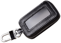 Universal Vehicle Smart Key Case Remote Fob Case Leather Car Key Holder Keychain Ring Case Bag for Men Women  Keeping Black  
