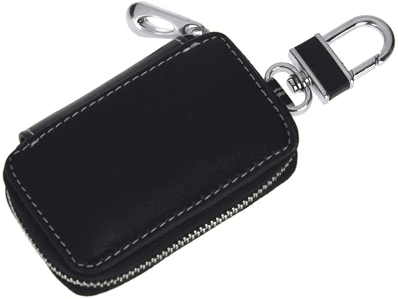 Universal Vehicle Smart Key Case Remote Fob Case Leather Car Key Holder Keychain Ring Case Bag for Men Women  Keeping   