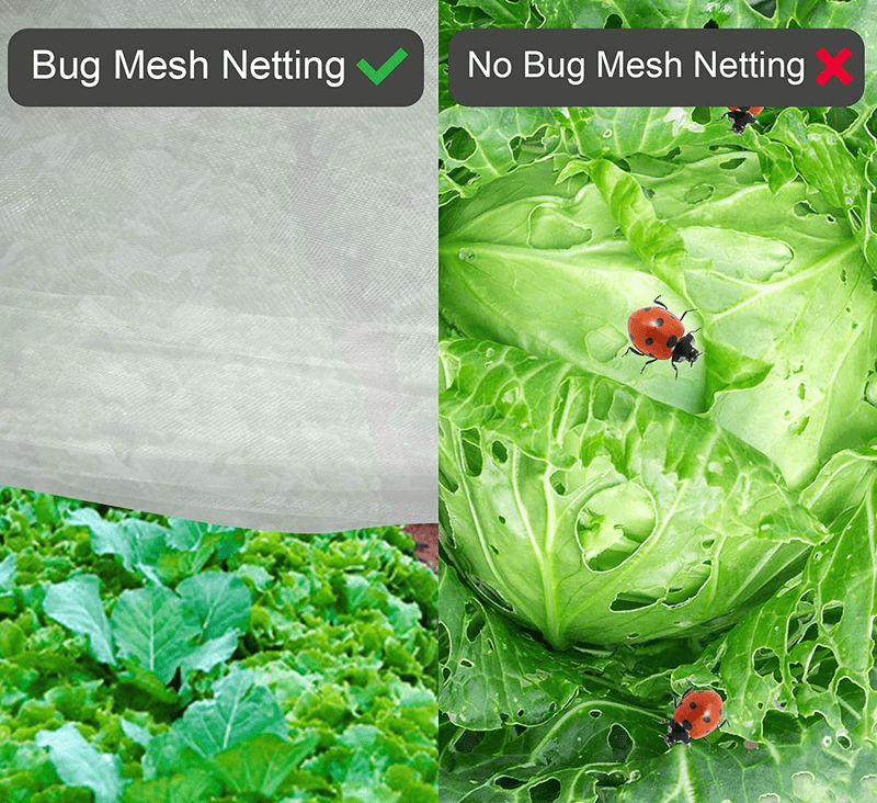 Unves 10'X20' Bug Mesh Netting Insect Mosquito Net, Garden Netting Pest Barrier Protect Garden Plant Fruits from Birds Bugs, Plant Protecting Netting (White) Sporting Goods > Outdoor Recreation > Camping & Hiking > Mosquito Nets & Insect Screens Unves   