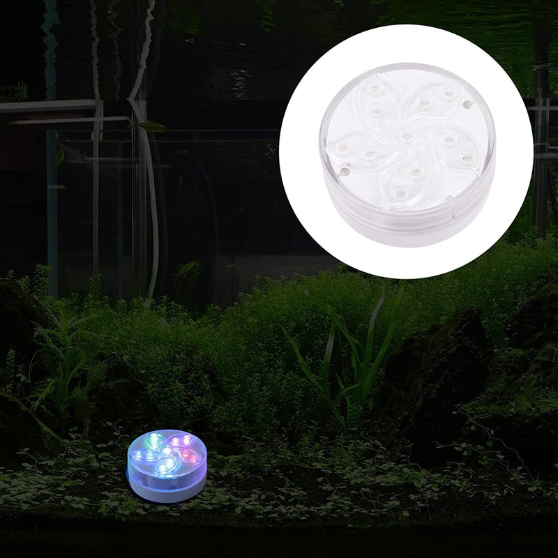 Uonlytech 2Pcs Decor Fixture Decoration Light Pond Remote Fountain Changing Pool RGB Solar Underwater Led with Tea Aquariums Color Lights Swimming Submersible Home & Garden > Pool & Spa > Pool & Spa Accessories Uonlytech   