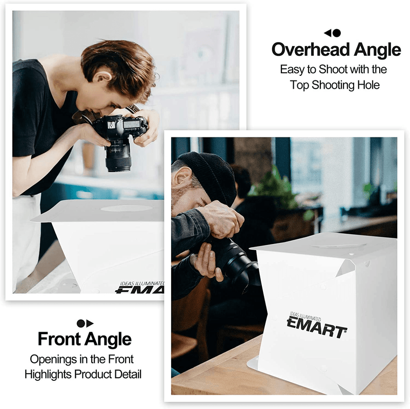 Upgrade Emart 14" x 16" Photography Table Top Light Box 104 LED Portable Photo Studio Shooting Tent Cameras & Optics > Photography > Lighting & Studio EMART   