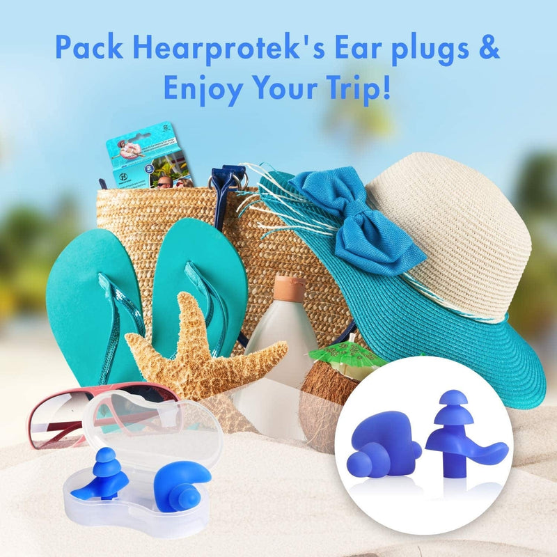 Upgraded Design Silicone Swimming Earplugs, Hearprotek 2 Pairs Waterproof Reusable Ear Plugs for Swimming Showering Bathing Surfing and Other Water Sports Adult Size Sporting Goods > Outdoor Recreation > Boating & Water Sports > Swimming Hearprotek   