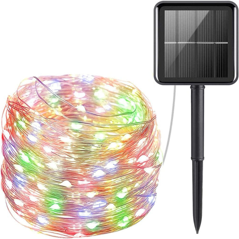 Upgraded Version Solar String Lights Outdoor Waterproof 72Ft 200 Leds Solar Powered Fairy Lights Decoration Copper Wire Lights with 8 Modes, for Patio Yard Valentine'S Day Christmas Decor Home & Garden > Decor > Seasonal & Holiday Decorations Lankey Multicolor  