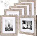 upsimples 8x10 Picture Frame Distressed White with Real Glass,Display Pictures 5x7 with Mat or 8x10 Without Mat,Multi Photo Frames Collage for Wall or Tabletop Display,Set of 6 Home & Garden > Decor > Picture Frames upsimples Distressed Burlywood 8.5x11 