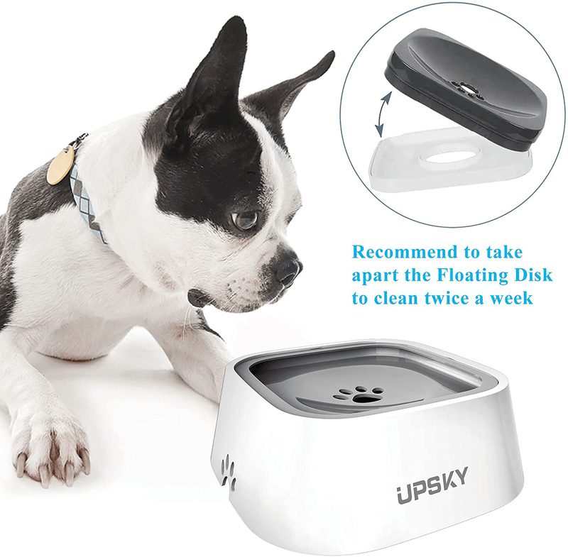 UPSKY Dog Bowl Dog Water Bowl No-Spill Pet Water Bowl Slow Water Feeder Dog Bowl No-Slip Pet Water Dispenser 35oz Feeder Bowl for Dogs and Cats Animals & Pet Supplies > Pet Supplies > Dog Supplies UPSKY   