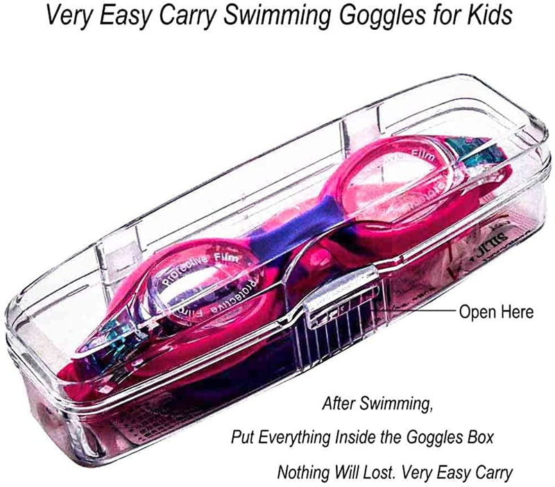 Uptsky Kids Swimming Goggles High-Definition Anti-Fog Swim Goggles for Boys and Girls with Free Nose Cover Sporting Goods > Outdoor Recreation > Boating & Water Sports > Swimming > Swim Goggles & Masks Uptsky   