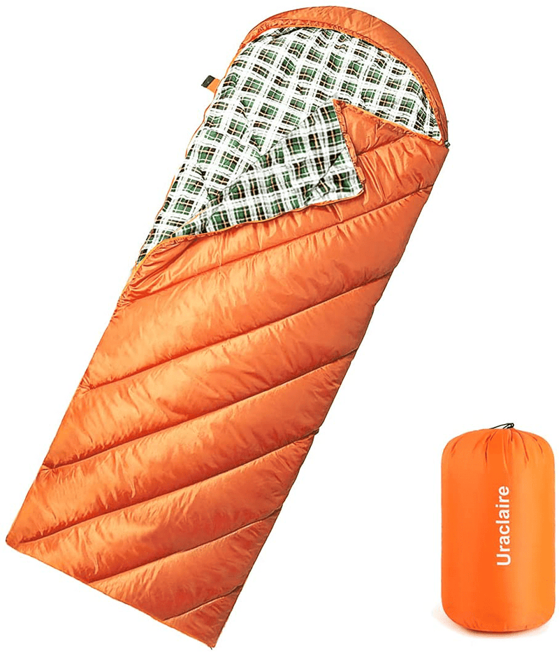 Uraclaire Sleeping Bag All Seasons,Lightweight and Waterproof, Great for Adults and Kids Outdoor Hiking，Hunting，Camping and Backpacking Sporting Goods > Outdoor Recreation > Camping & Hiking > Sleeping Bags Uraclaire Orange  
