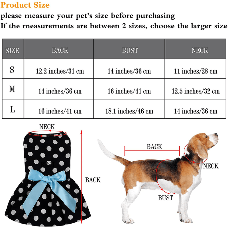 URATOT 4 Pieces Cute Pet Dress Dog Dress with Lovely Bow Puppy Dress Pet Apparel Dog Clothes for Small Dogs and Cats Animals & Pet Supplies > Pet Supplies > Cat Supplies > Cat Apparel URATOT   